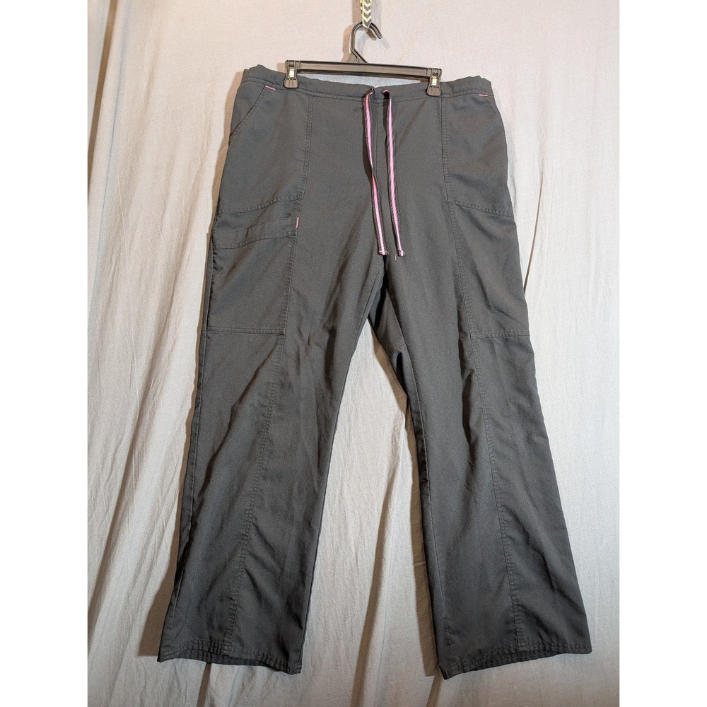 ScrubStar  Pants‎ Color Gray with PINK Drawstrings XL